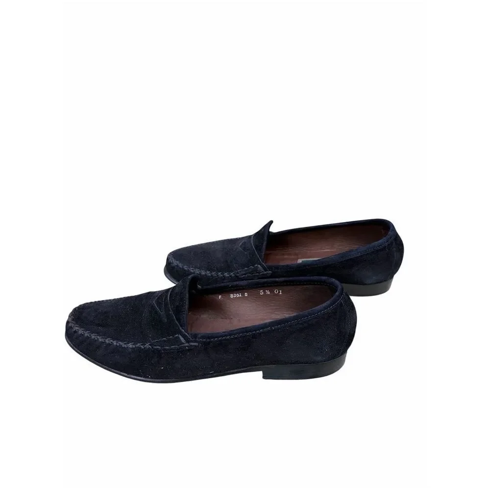 Cole Haan Tori Black Suede Penny Loafers/Flats Shoes 5.5 Classic Preppy